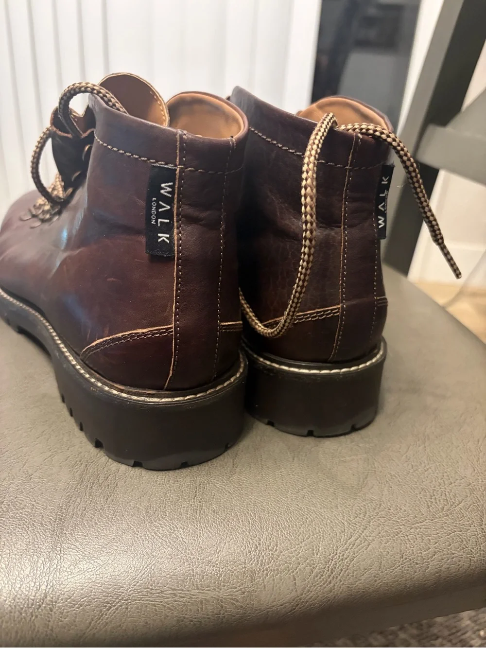 Men's Brown Leather Boot - Rugged Lace-Up Style